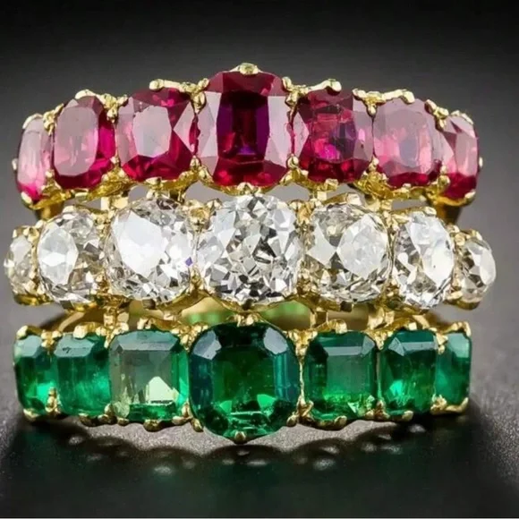Elegant Multi-Color Gemstone Ring - Picture 4 of 4